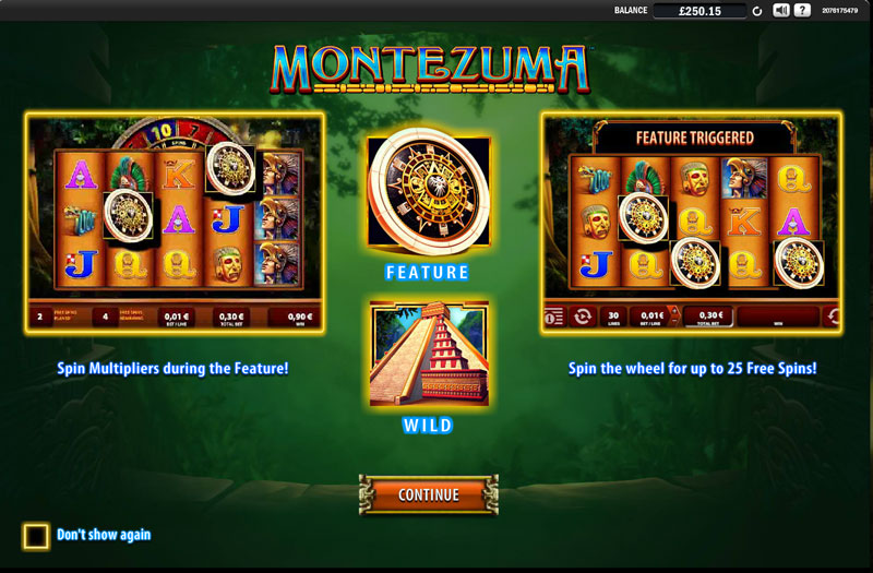 montezuma slot feature